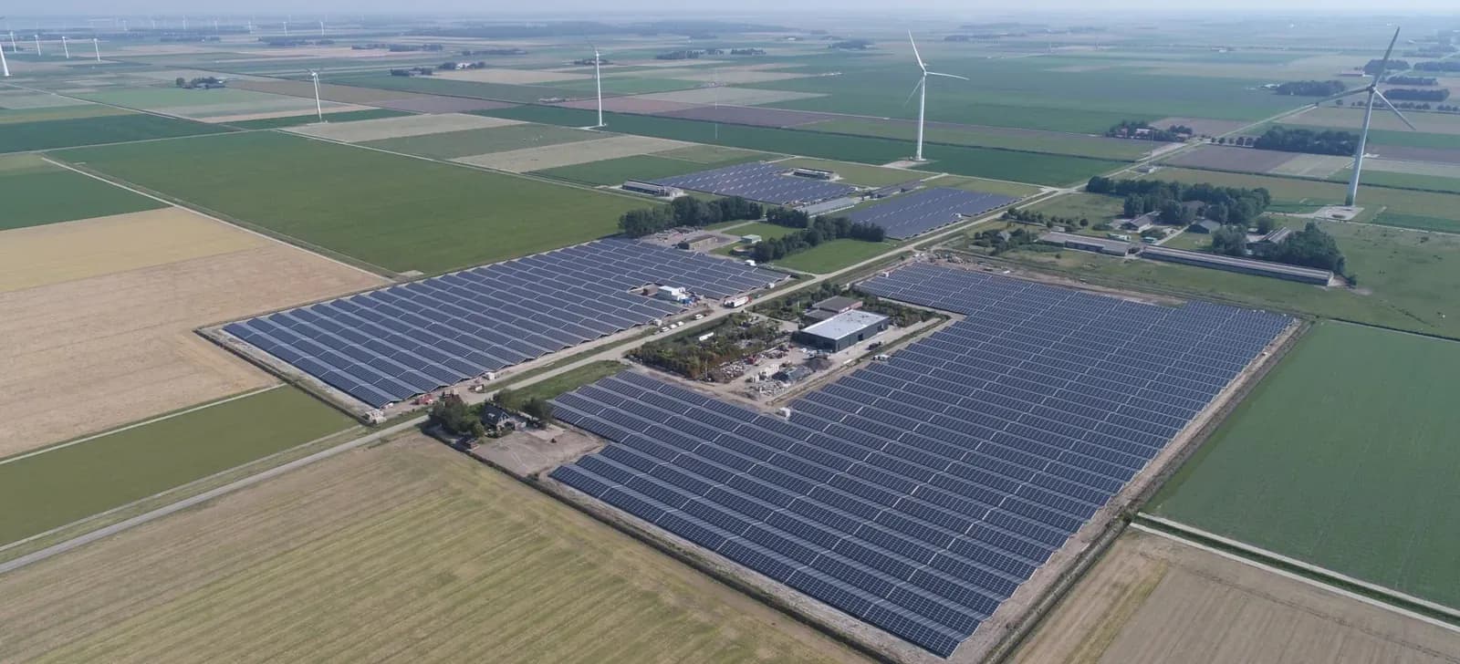 Panoramica del parco di Lelystad e del paesaggio agricolo circostante