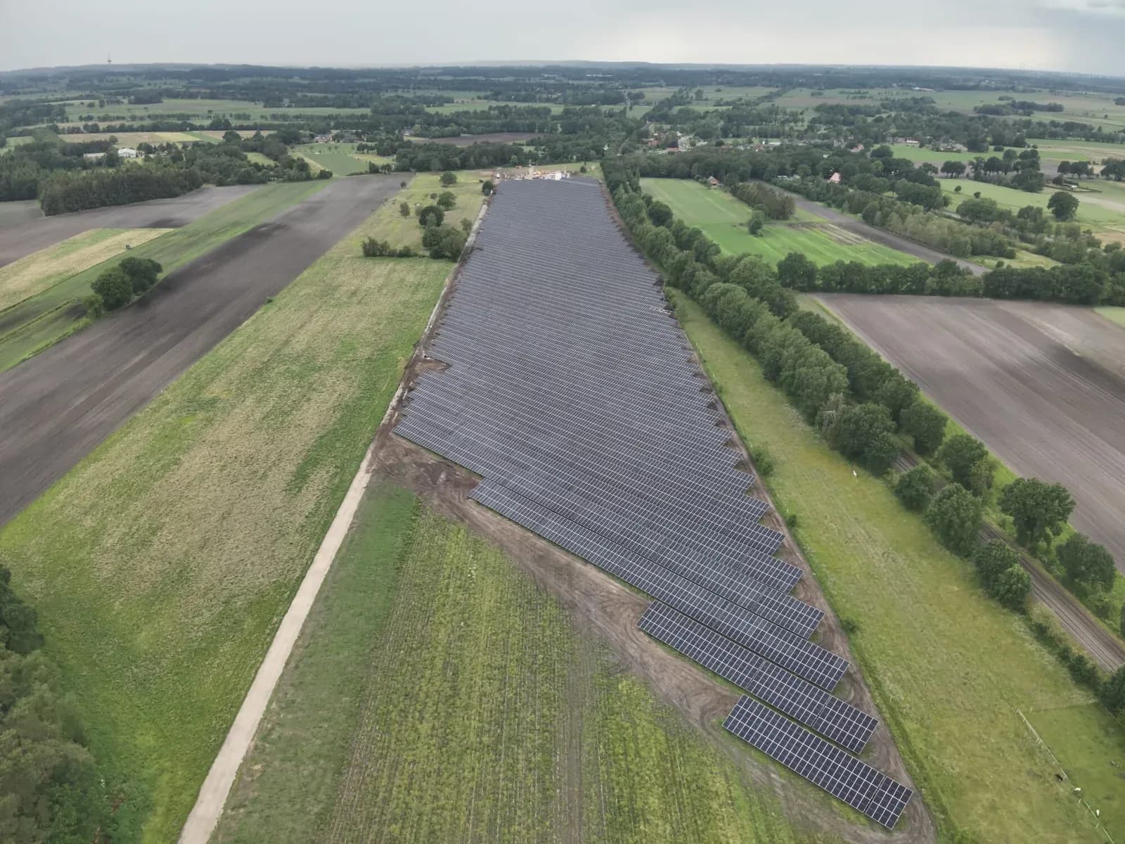 La geometria allungata del campo di Hechthausen vista dall'alto